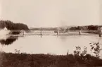Gamla landsvägsbron över Dalälven, omkring 1890.