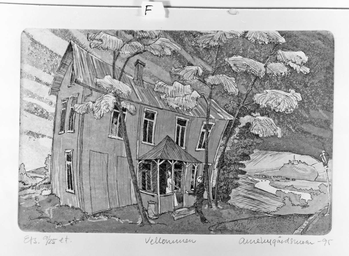 Kunstutstilling vist i Galleri Elgen. Arne Nygårdsmoen -95.  nummerert A, B, C, ...... 