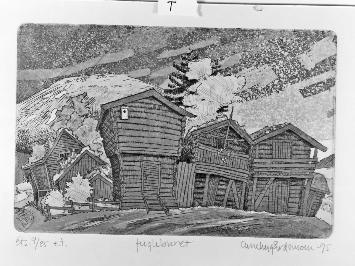 Kunstutstilling vist i Galleri Elgen. Arne Nygårdsmoen -95.  nummerert A, B, C, ...... 