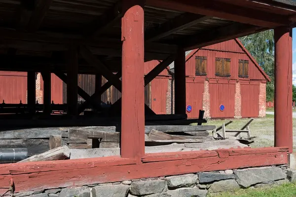 Miljö med byggnader på Lindholmen i Karlskrona.