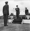 Kungabesök, Gustaf VI Adolf besöker Karlsborgs fästning år 1962. Endast neg finns.