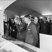 Kungabesök och muséeinvigning, Gustaf VI Adolf besöker Karlsborgs fästning år 1962. Endast neg finns.