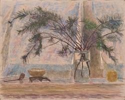 Novemberstämning vid fönstret , Örebro [OLJEMÅLNING]