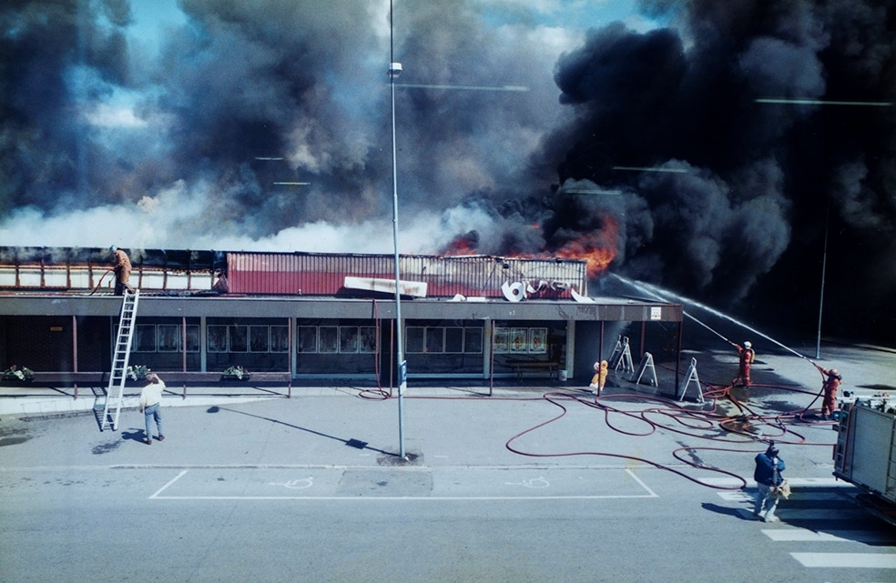 Coop, Mega, Løten. Brann
