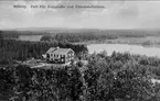 Vykort. Parti från Kopparsjön med ålderdomshemmet, Mölltorp. Gåva av Eric Windelövs dödsbo. Foto: A Sjöberg, Karlsborg, 1924.