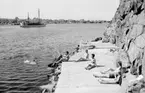 Motiv från Bohuslän ur bildsamlingen efter fotograf Carl Alfred Träff.