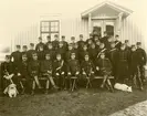 Grupporträtt av officerare vid Artilleriets skjutskola, Skillingaryd.
