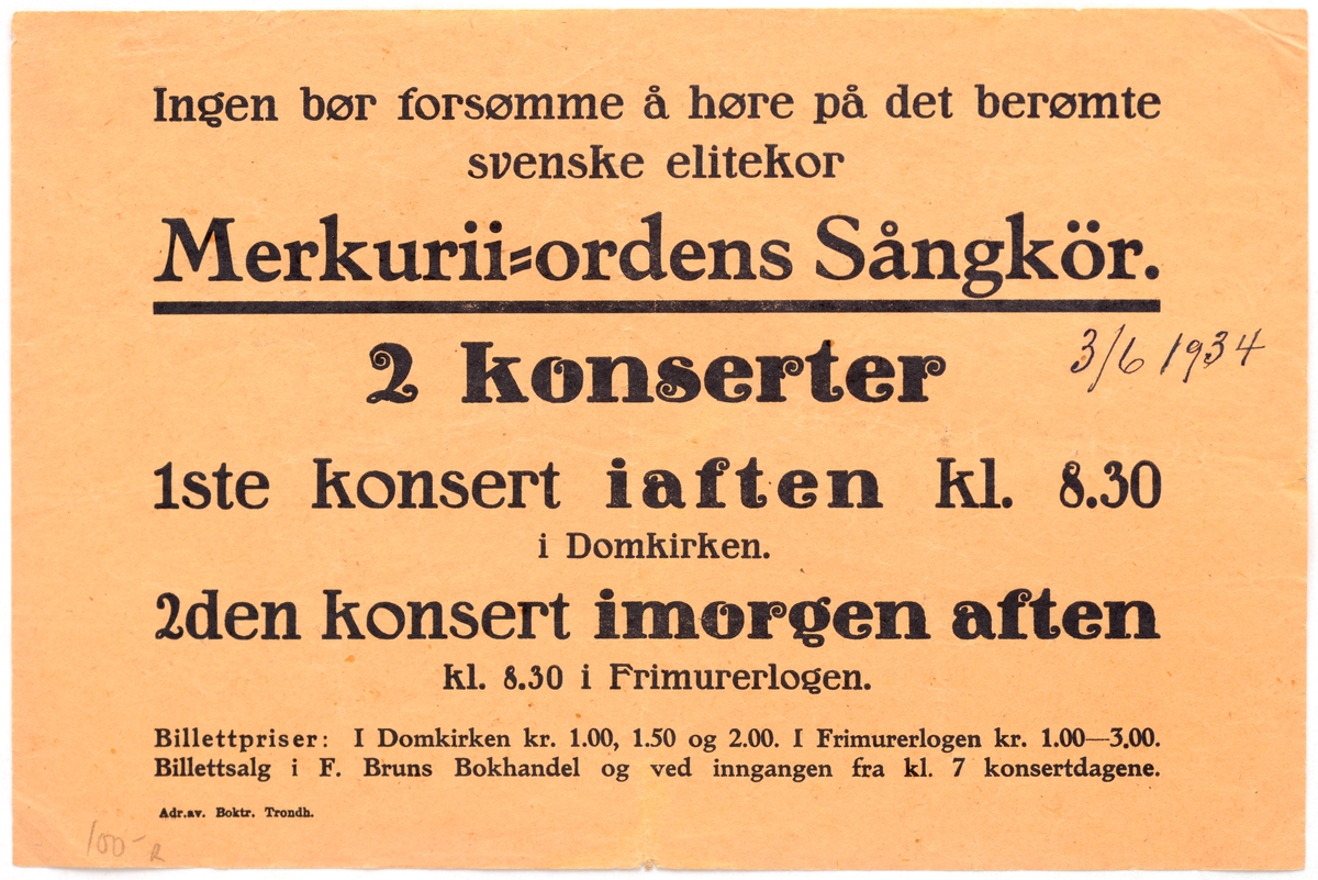 Konsertplakat.