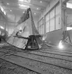 Den 19 april 1961. Gävle Varv. Skrov under byggnad.