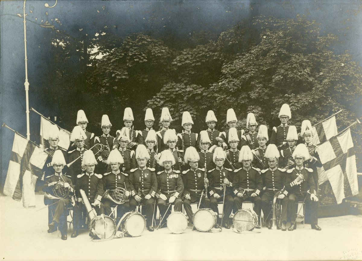 Göta livgardes musikkår i Köpenhamn den 13-15 juni 1919.