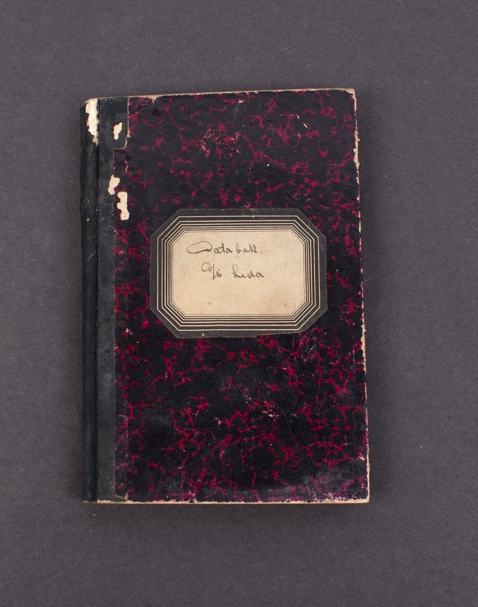 Databok for DS LEDA tilhørende Theodor Leif Bessesen ansatt i Det Bergenske Dampskibsselskab.