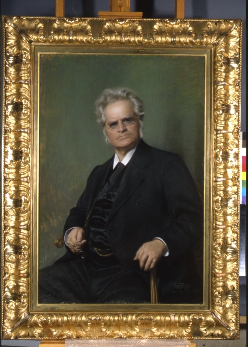 Portrett av Bjørnstjerne Bjørnson sittende.