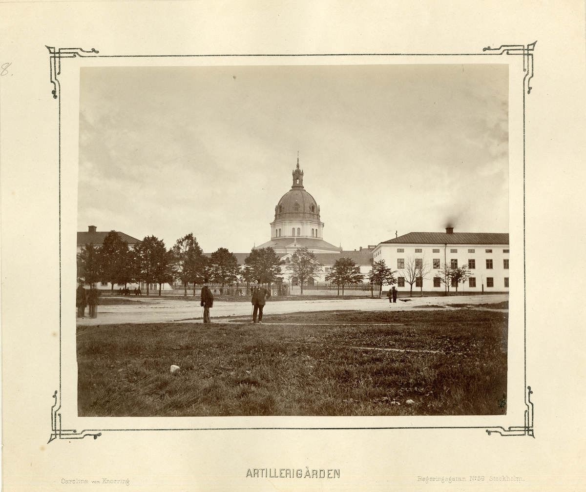 Artillerigården mellan 1868 och 1877. Dagens Armémuseum.