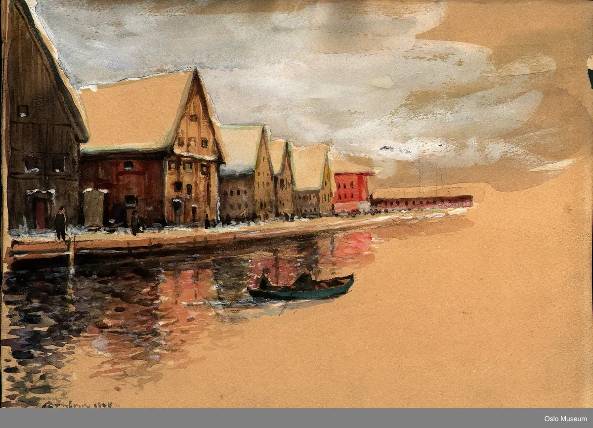 arkitektur, sjøboder, havnebasseng