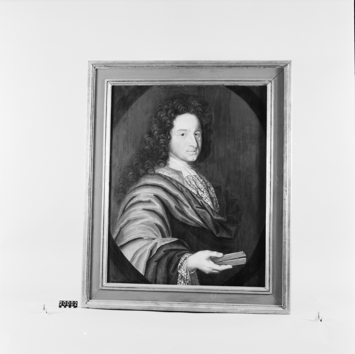Porträtt i olja, kopia, över Christopher Polhem, f. 1661, d. 1751. 