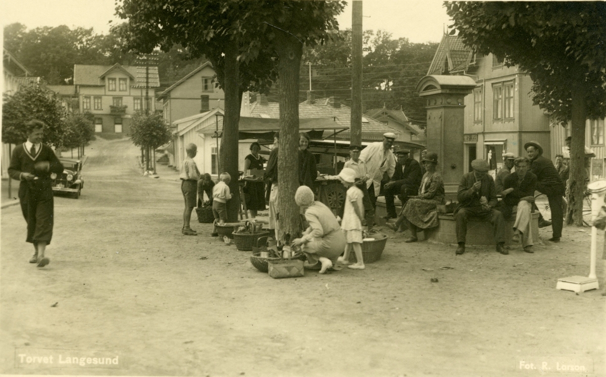 Handel på Langesund torg