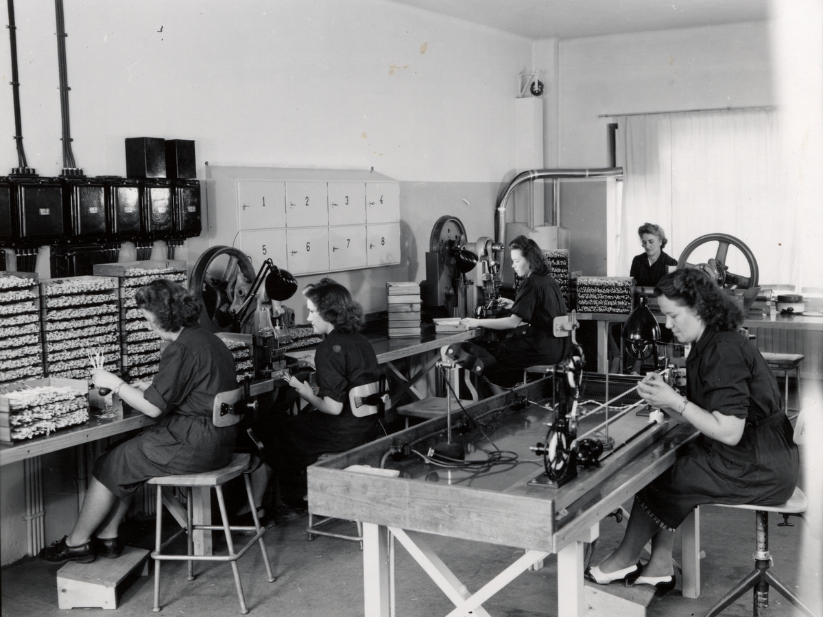 Nora Tändrörsfabrik, 1948.