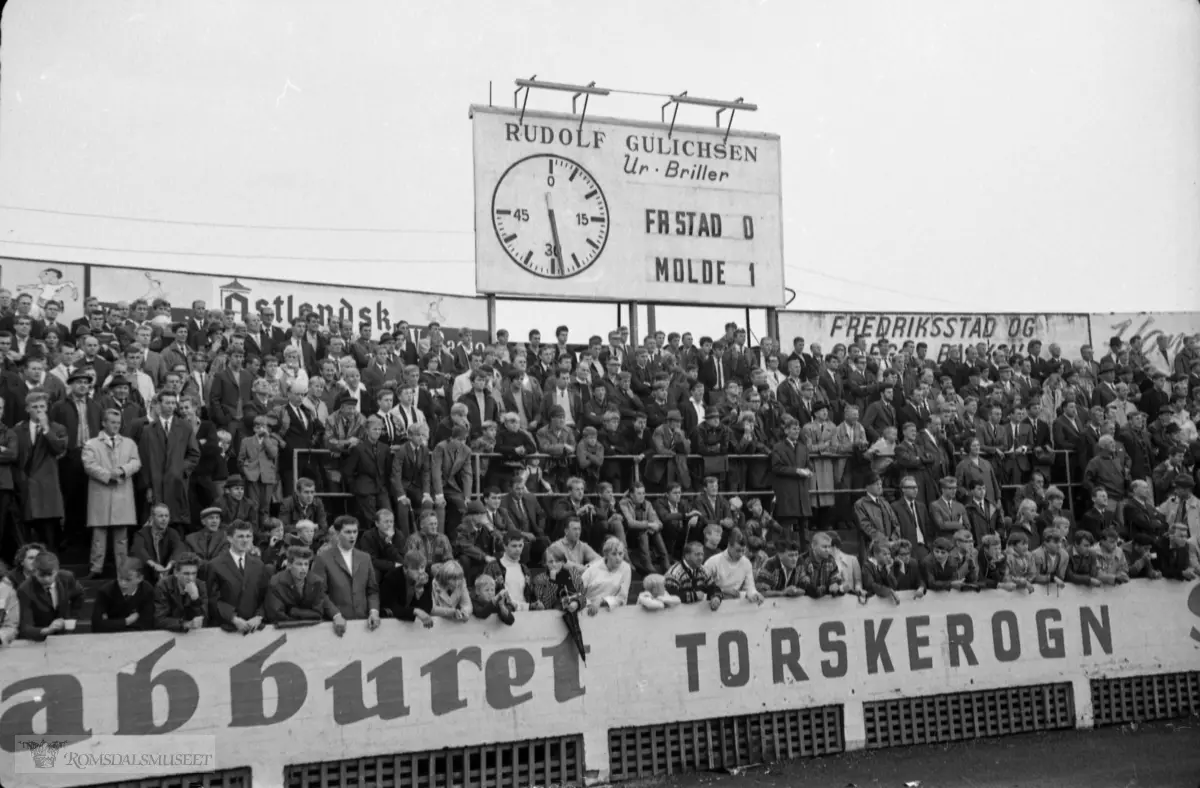 Kvartfinale mellom Fredrikstad-Molde 31.08.1968. Molde tapte 4-3. ."Molde FK, MFK, Molde fotballklubb"