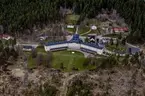 Flygfoto över Hässleby sanatorium utanför Mariannelund i Eksjö kommun.