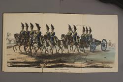 Plansch med ridande artillerispann från Wendes artillerirege