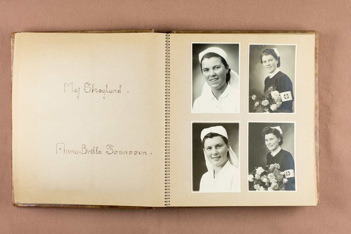 Fotoalbum från sjuksköterskeutbildningen i Örebro 1942-45