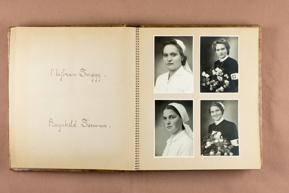 Fotoalbum från sjuksköterskeutbildningen i Örebro 1942-45