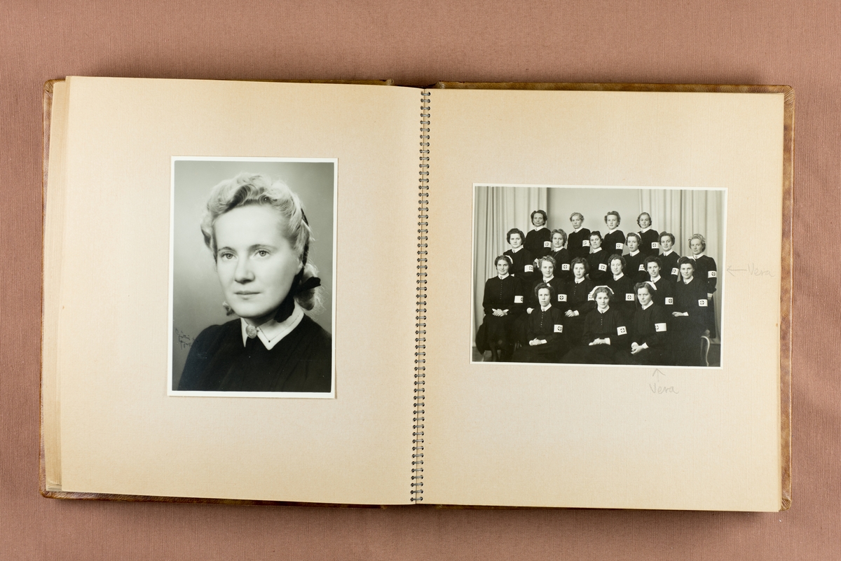 Fotoalbum från sjuksköterskeutbildningen i Örebro 1942-45