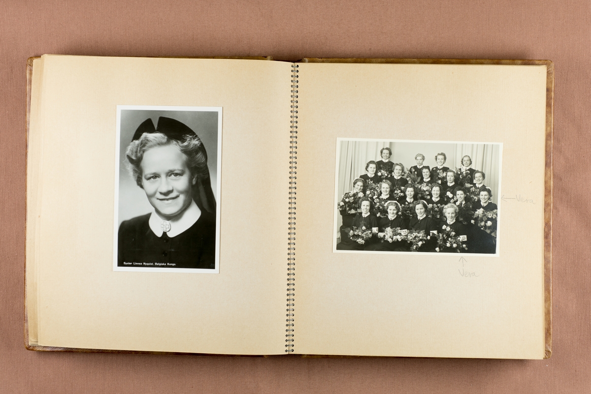 Fotoalbum från sjuksköterskeutbildningen i Örebro 1942-45