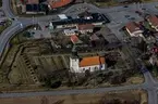 Flygfoto över Lekeryds kyrka i Jönköpings kommun.