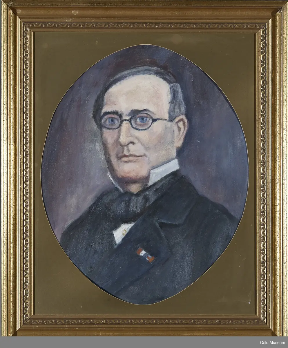 Portrett av Hr. og Fru Arent Greve de Besche (etter foto) [maleri]