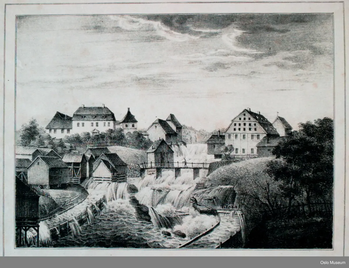 elv, foss, bru, arkitektur, fabrikk
