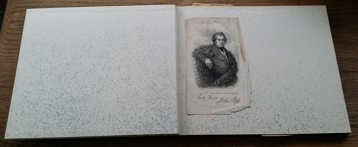 Kobberstikk, repro. Sir John Ross. Sign: Truly Yours John Rofs. Fillete kanter. Inne i RA.0319.B.