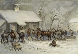 Borrebekken ved Trondheimsveien [papirkunst]