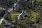 Flygfoto över Nye kyrka i Vetlanda kommun.