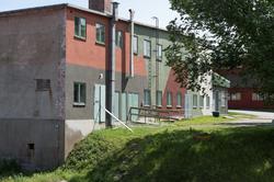 Miljö med byggnader i Karlskrona.