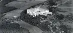 Flygfoto över Borgholms slottsruin.