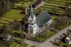 Flygfoto över Stockaryds kyrka i Sävsjö kommun.