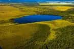 Flygfoto över Kalvasjön på Store mosse i Gnosjö, Värnamo och Vaggeryds kommun.