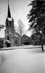 Endast tornet står kvar av Grue kyrka.