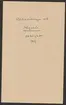 Höganäs stenkolsgruvors kronologi.
Ur Carl Sahlins bergshistoriska samling.