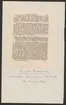 Höganäs stenkolsgruvors kronologi.
Ur Carl Sahlins bergshistoriska samling.