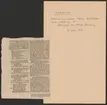 Uddeholmsverkens kronologi.
Uddeholms AB.
Ur Carl Sahlins bergshistoriska samling.