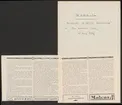 Uddeholmsverkens kronologi.
Uddeholms AB.
Ur Carl Sahlins bergshistoriska samling.