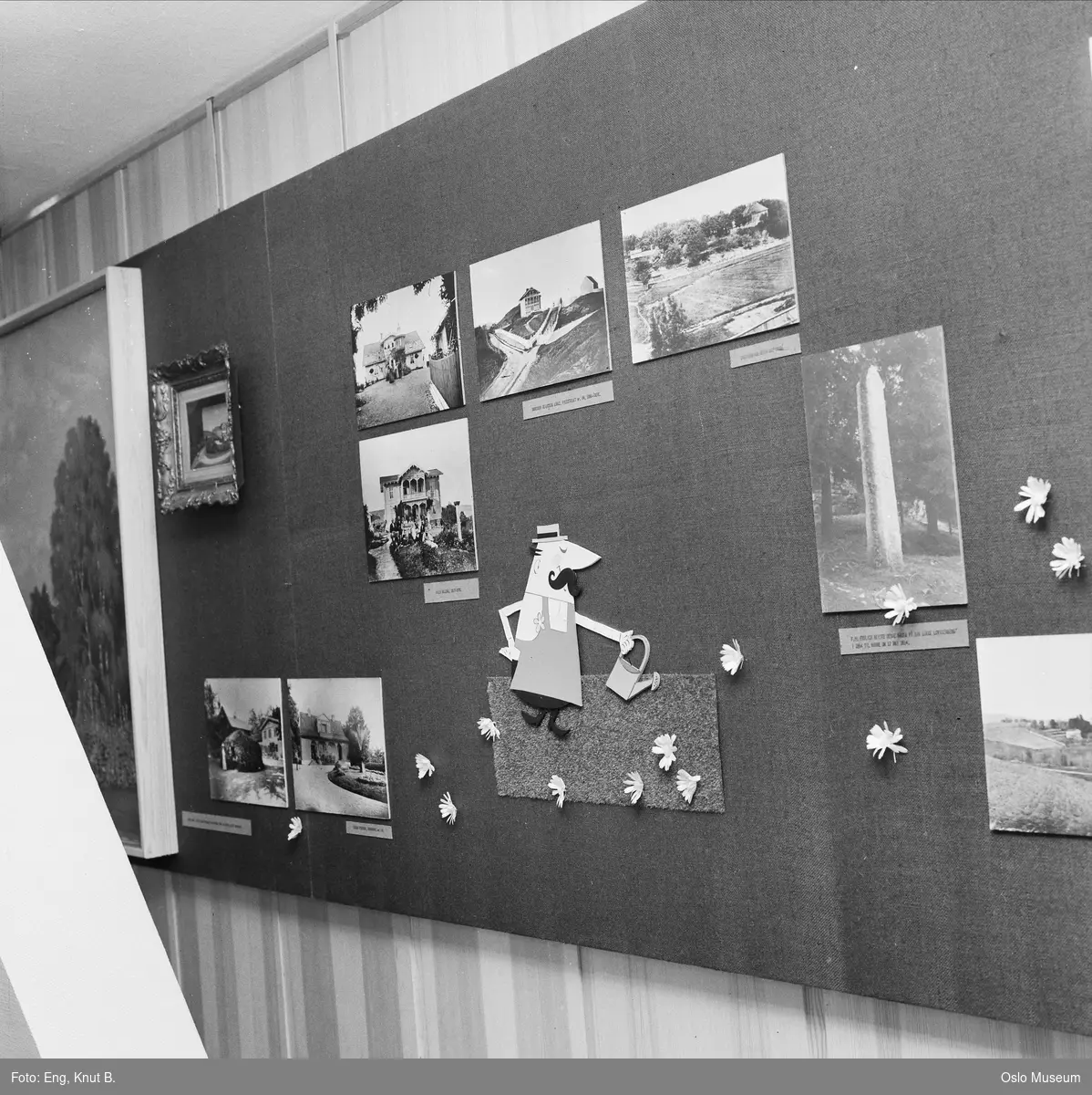Oslo Bymuseum, interiør, vestfløyen, utstilling "Christiania-haver"