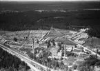 Flygfoto över Vaggeryds massafabrik i Vaggeryds kommun, Nr. H. 1907