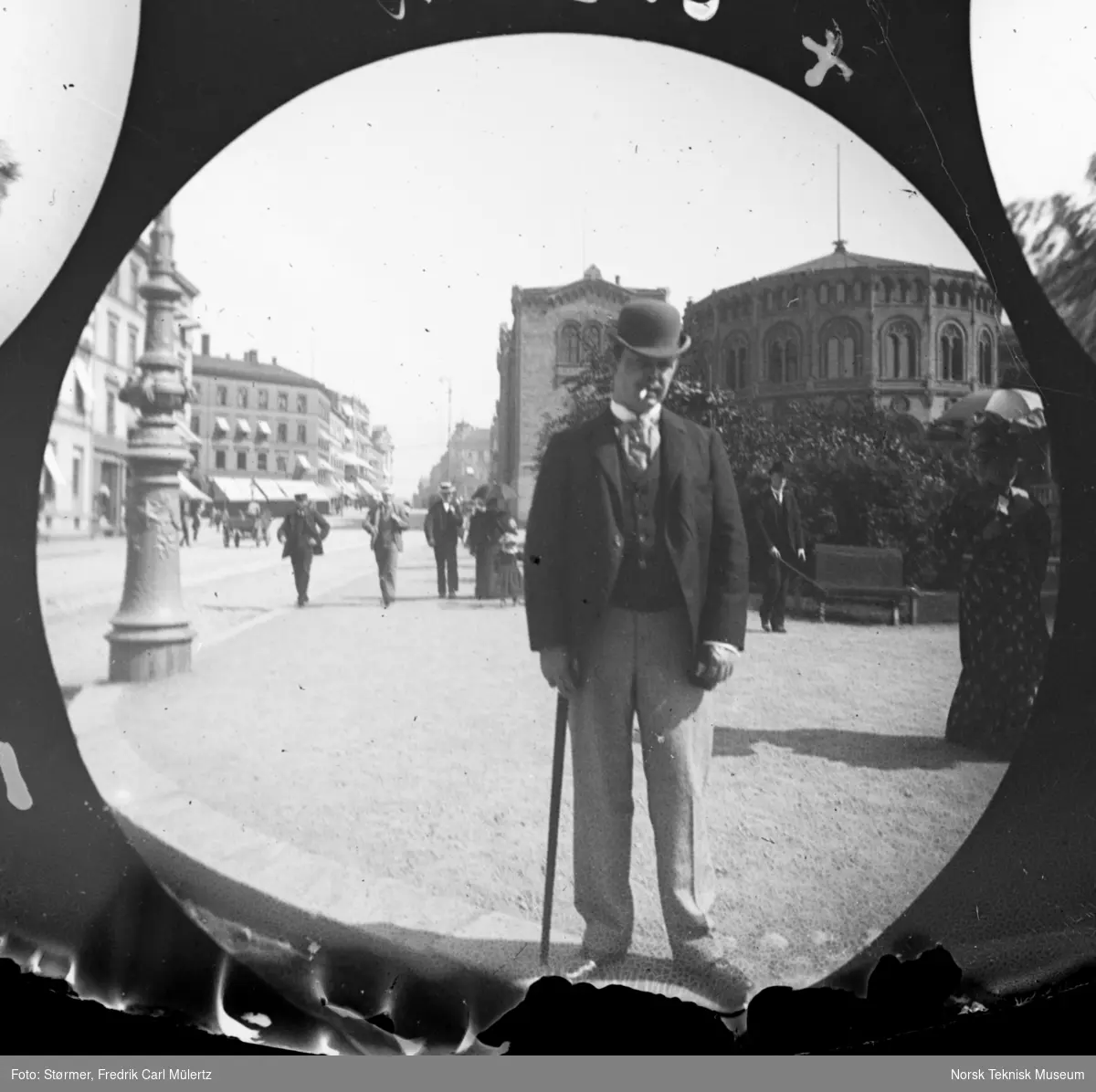 Wilhelm Schlytter fotografert på Karl Johan