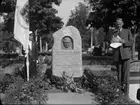 Talare vid professor Emaunel Linderholms gravvård på Uppsala gamla kyrkogård, Uppsala 1939