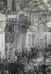 Kong Olav Vs edsavleggelse for Stortinget [Maleri]