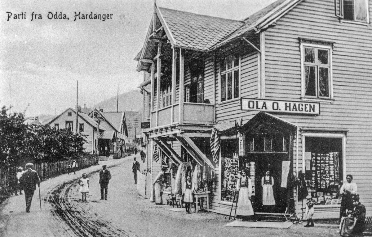 Ola O. Hagen bokhandel i Odda sentrum