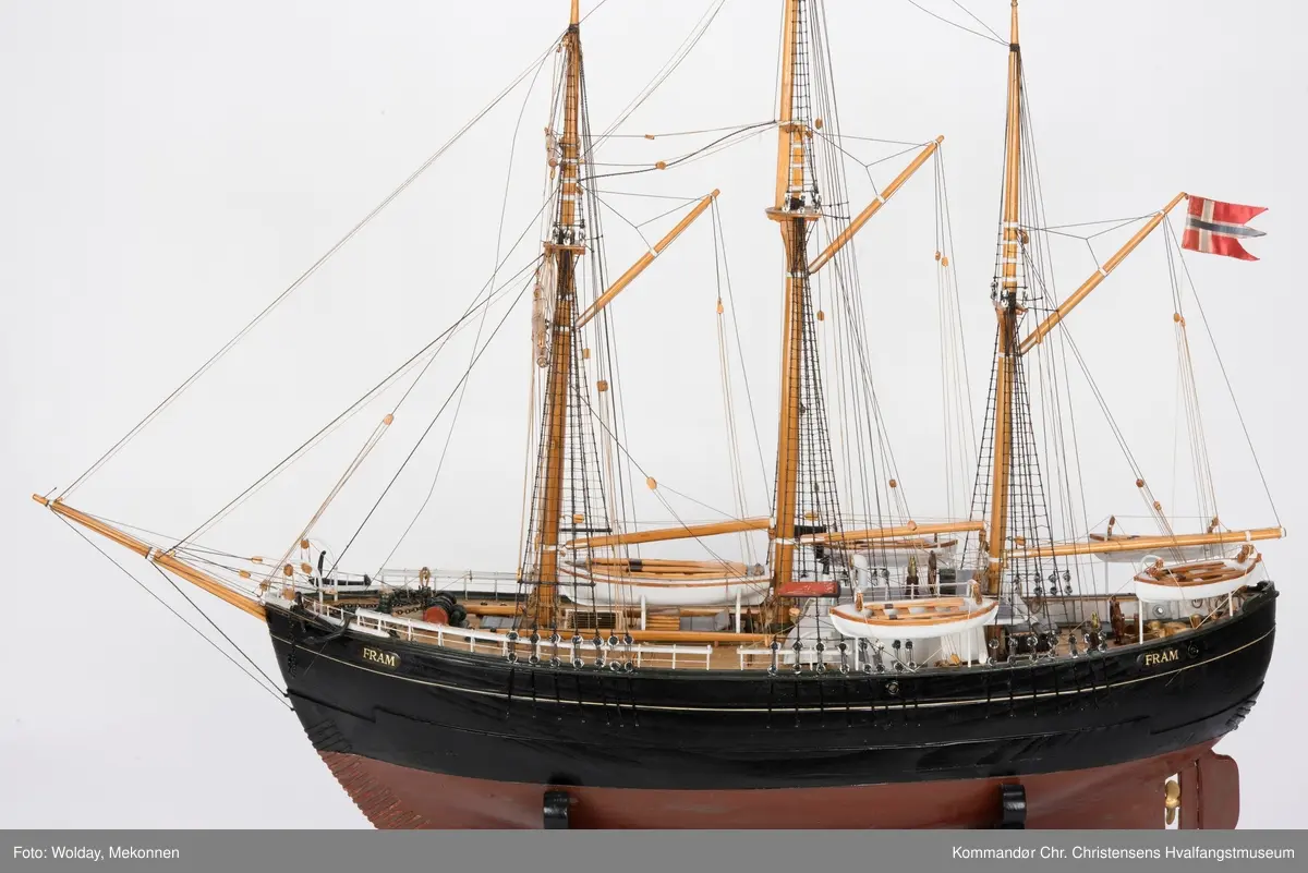 Modell av polarskuta "Fram I"